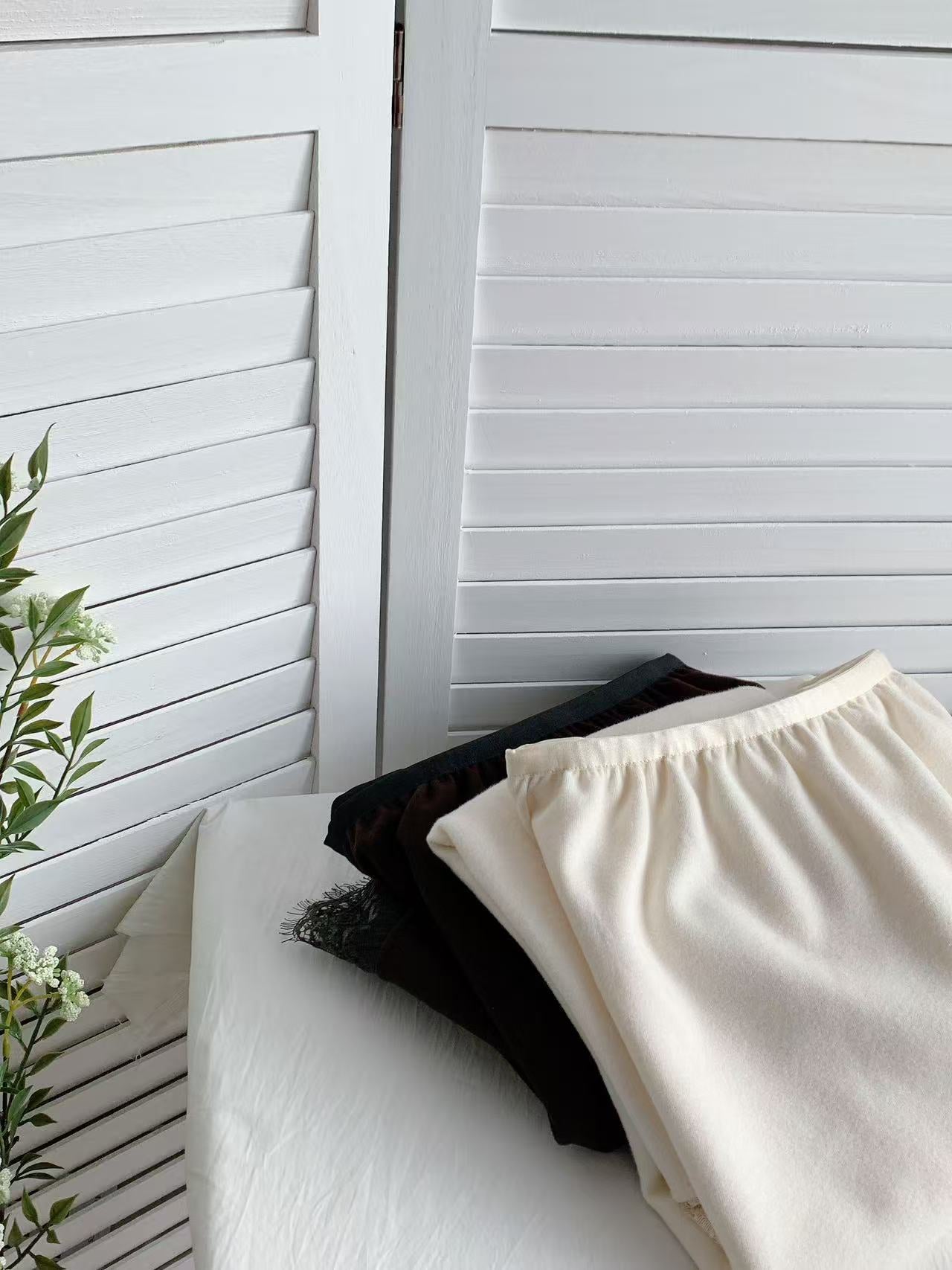 HELLO MILK TEE- 85669 拼接半裙