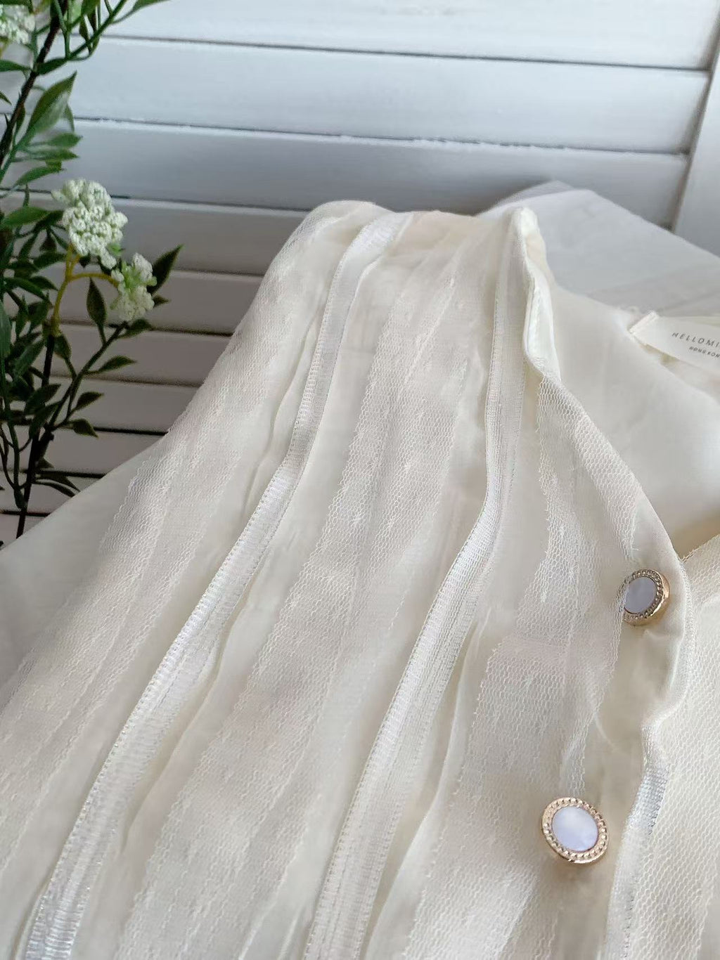 HELLO MILK TEE- 85666 法式小衫