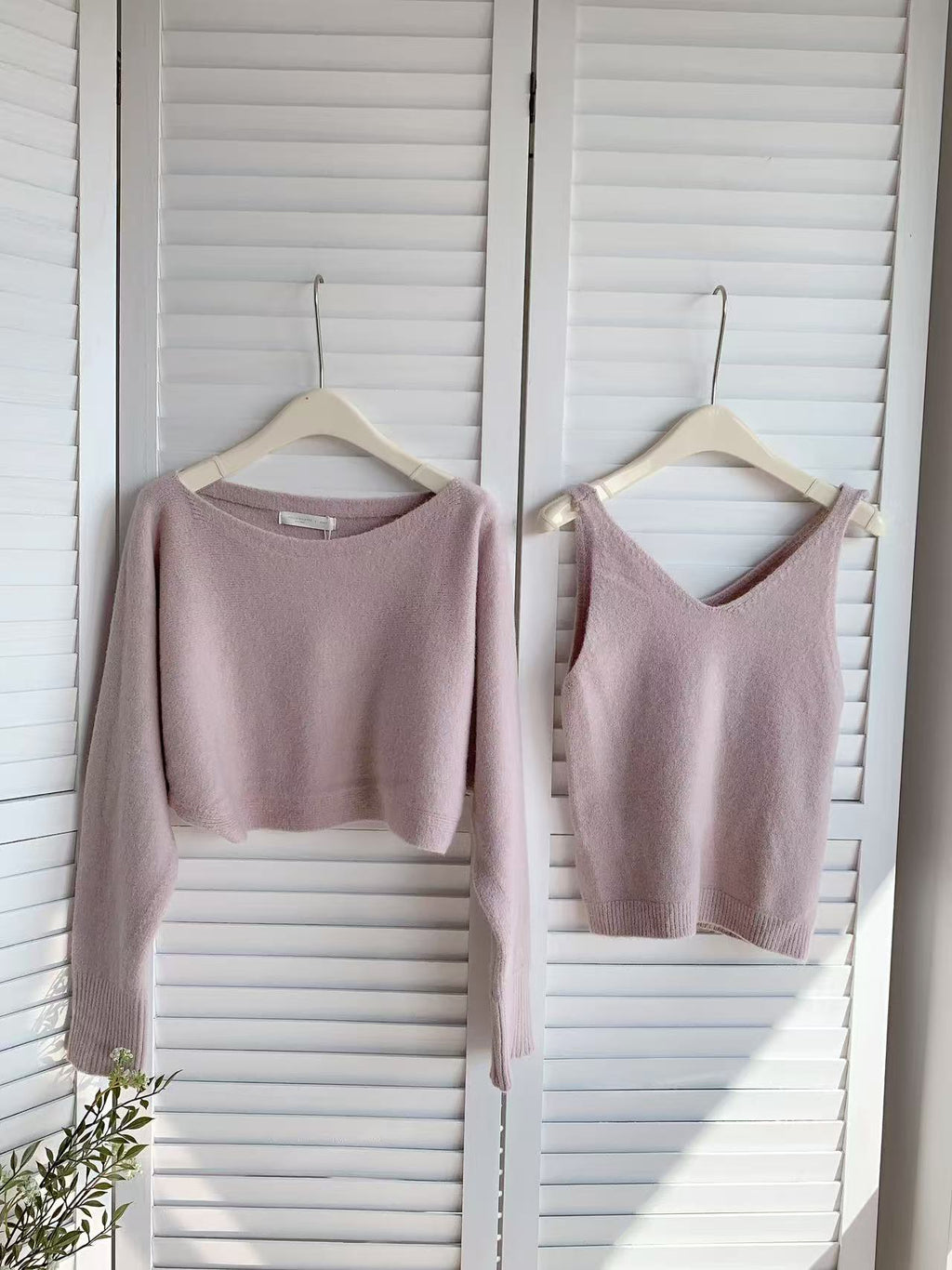 HELLO MILK TEE- 85728 針織套裝