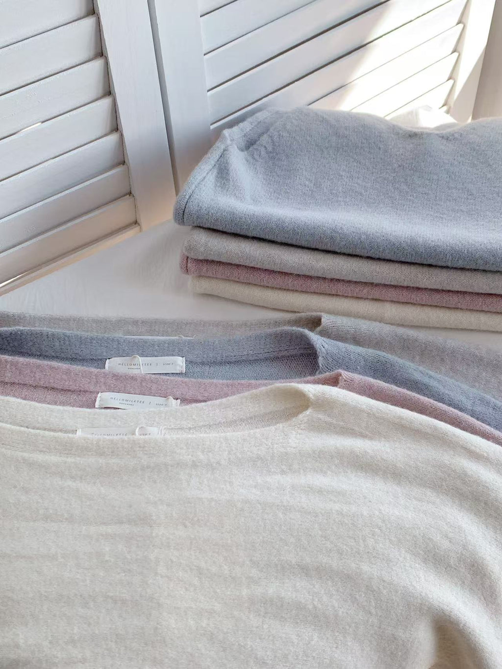 HELLO MILK TEE- 85728 針織套裝