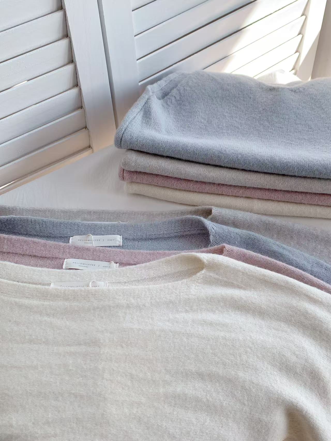 HELLO MILK TEE- 85728 針織套裝