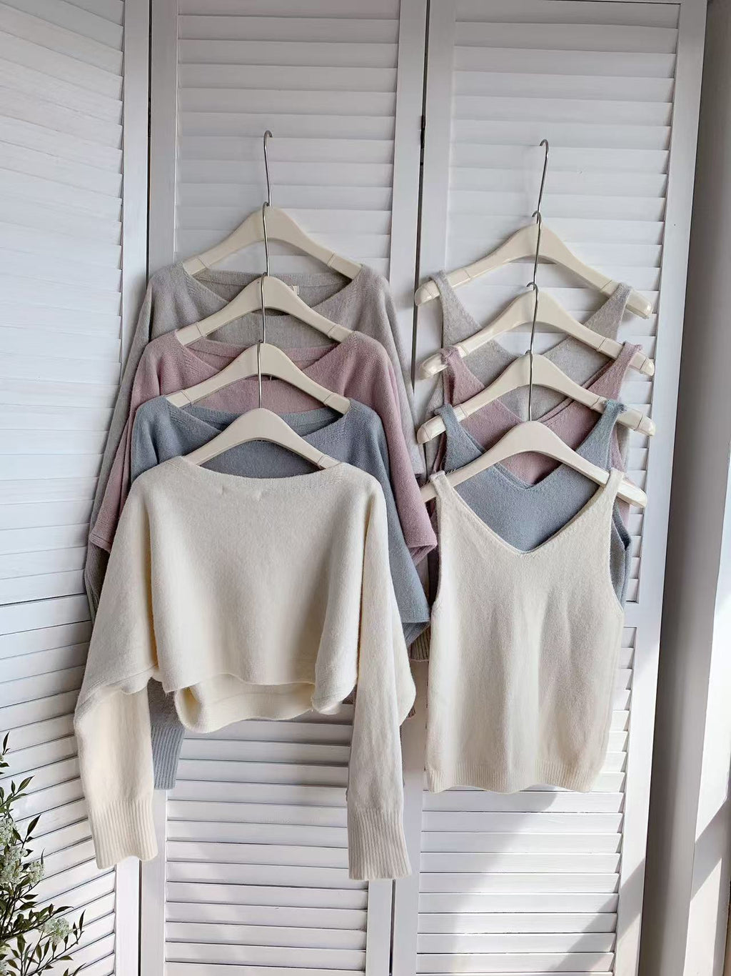 HELLO MILK TEE- 85728 針織套裝