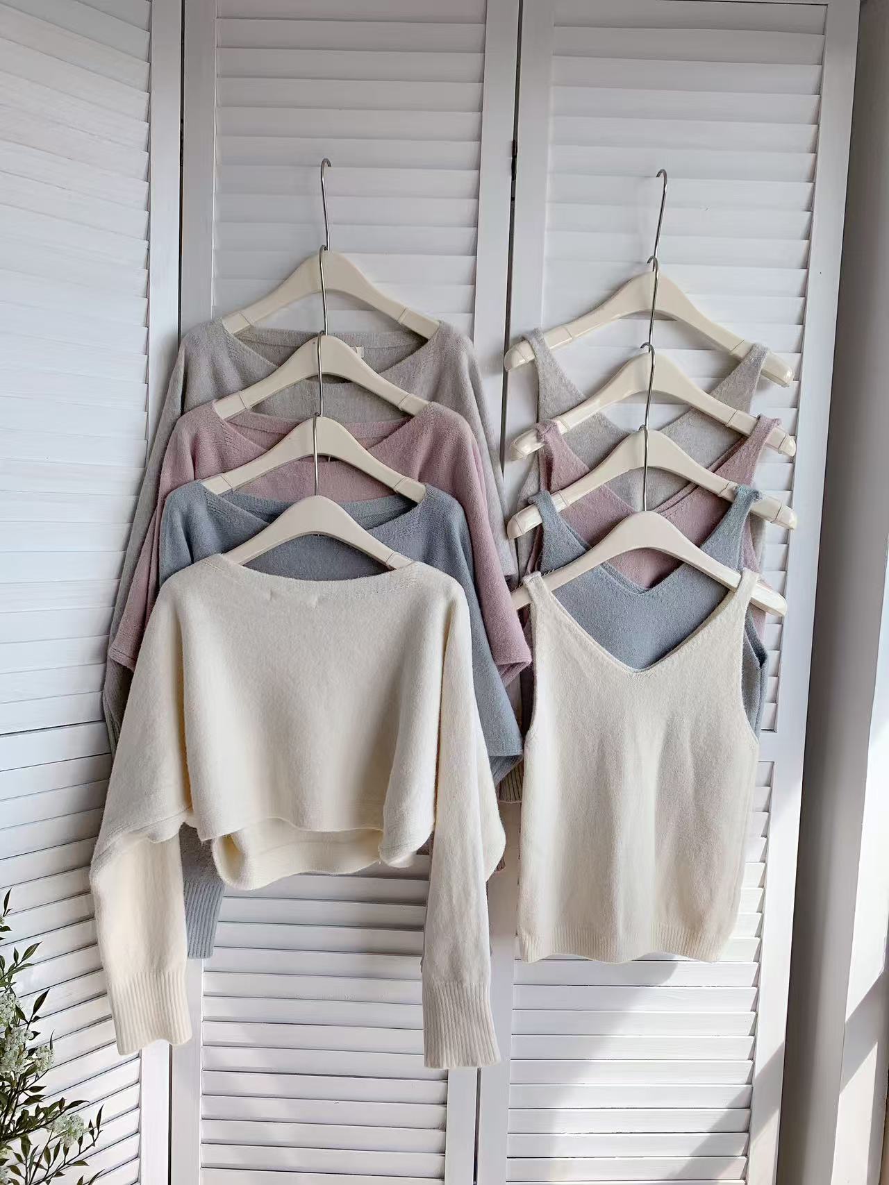 HELLO MILK TEE- 85728 針織套裝