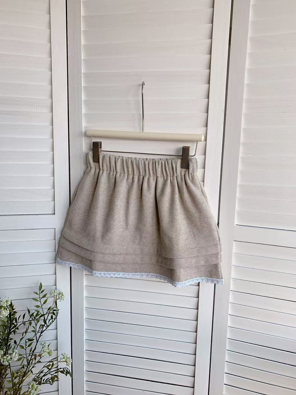 HELLO MILK TEE- 85715 鬆緊腰半裙