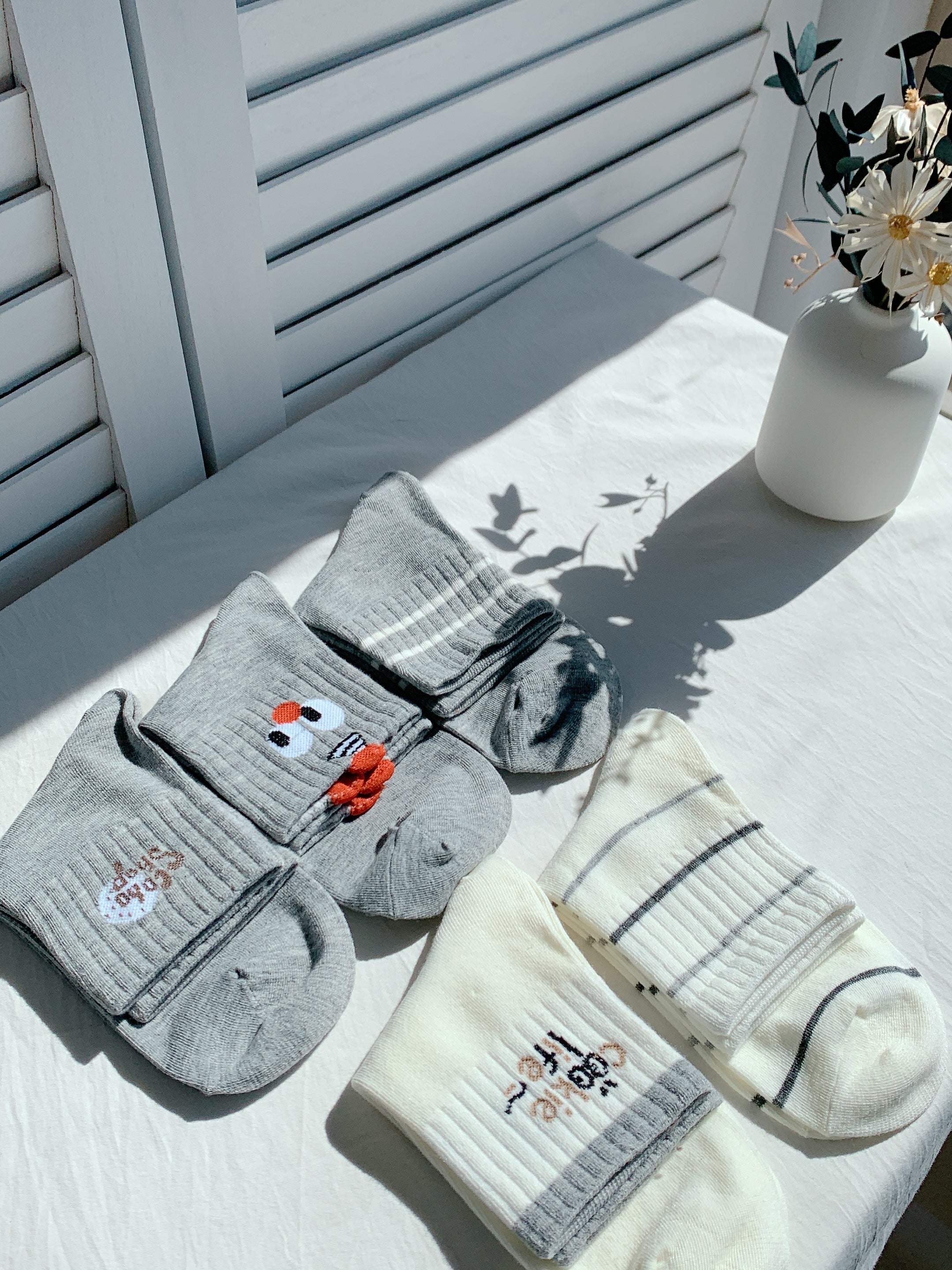 HELLO MILK TEE- AY1041 灰色系運動襪