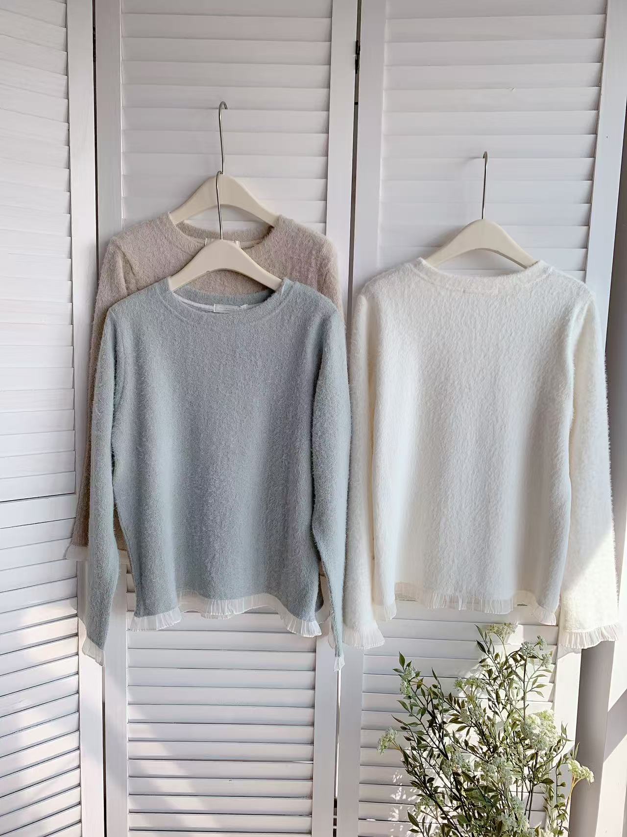 HELLO MILK TEE- 85778 花邊小衫