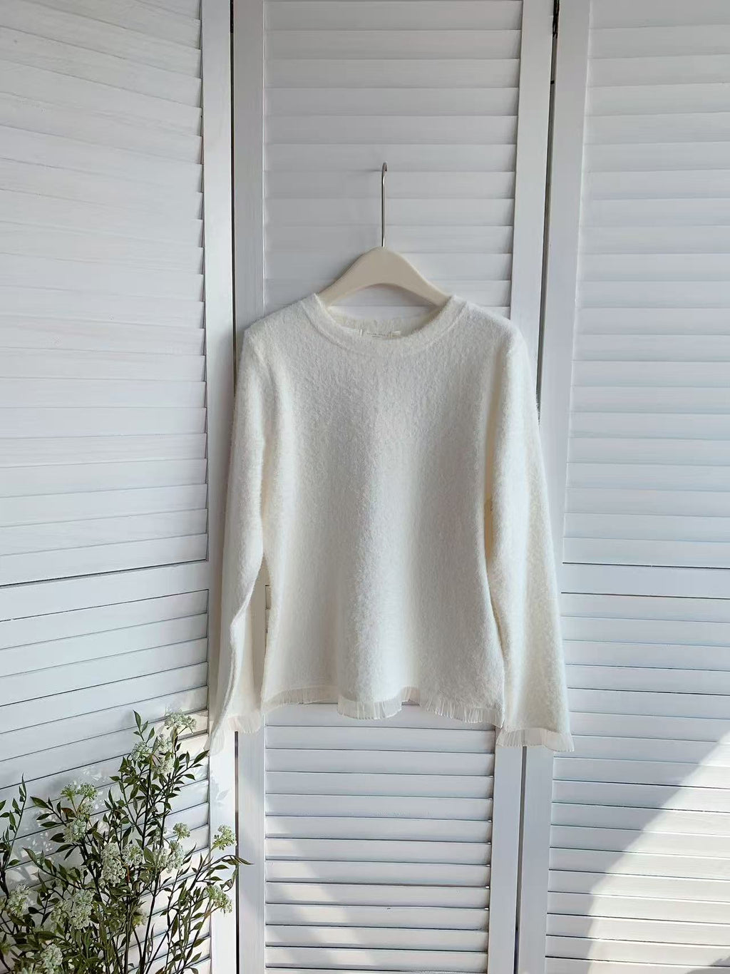 HELLO MILK TEE- 85778 花邊小衫