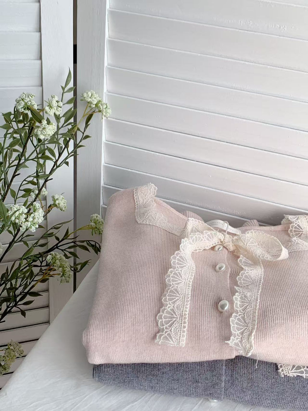 HELLO MILK TEE- 85763 拼接針織衫