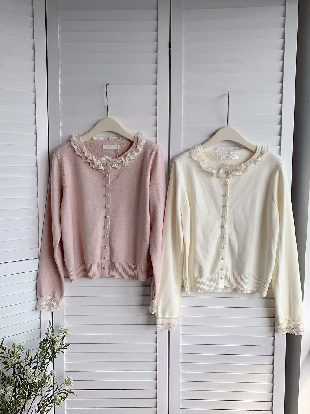 HELLO MILK TEE- 85767 花邊領上衣