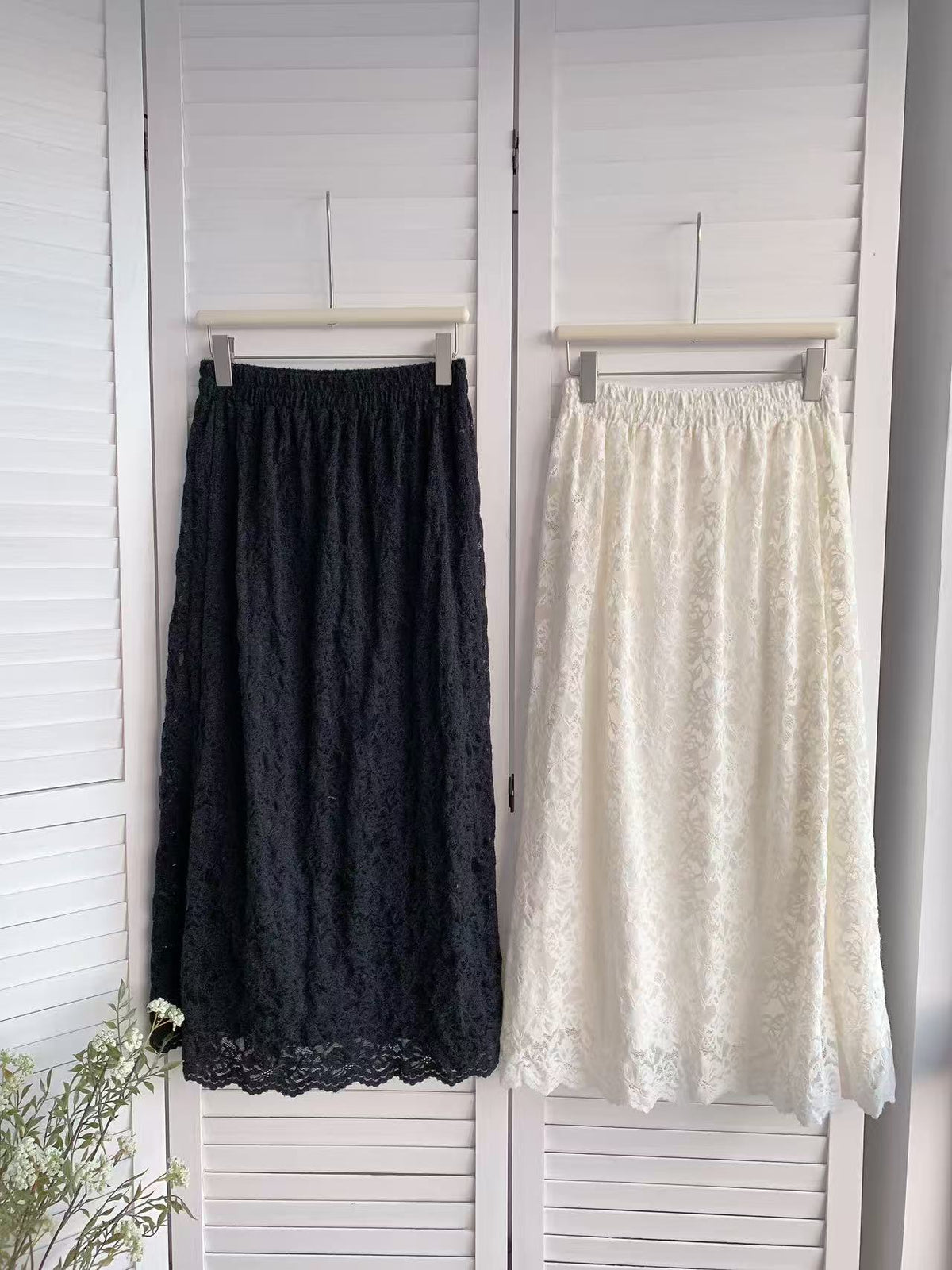 HELLO MILK TEE- 85720 蕾絲半裙