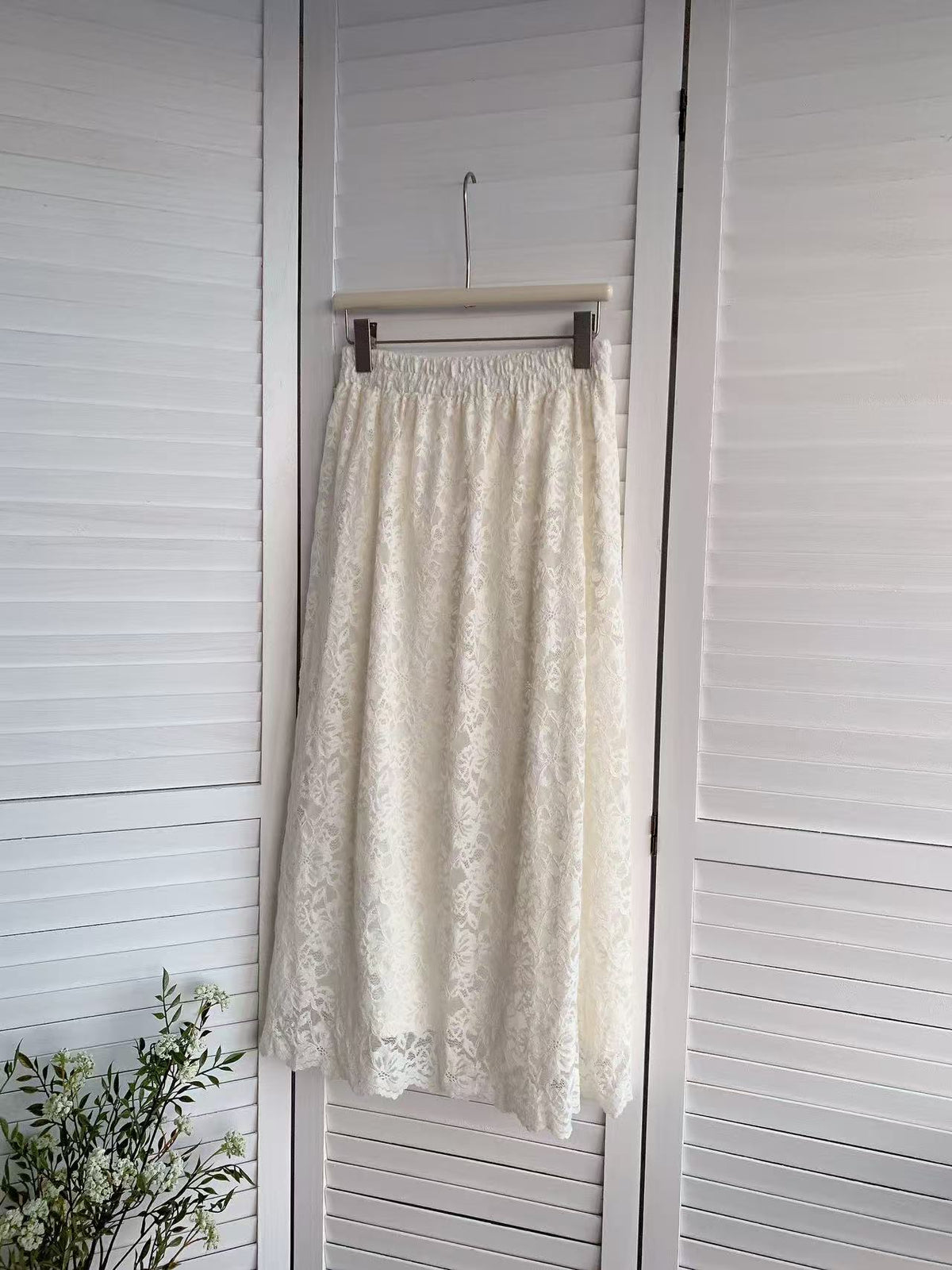 HELLO MILK TEE- 85720 蕾絲半裙