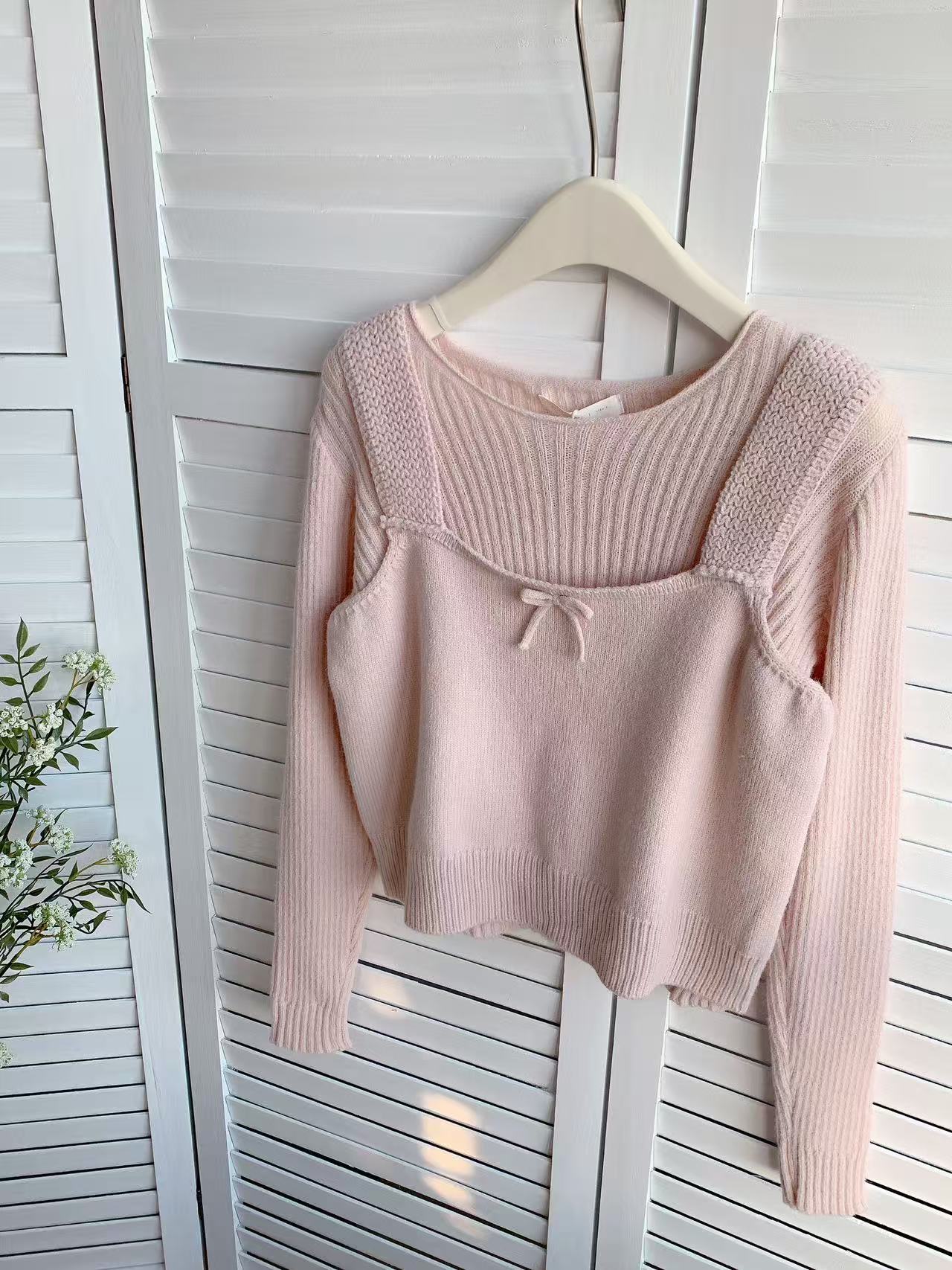 HELLO MILK TEE- 85756 針織套裝