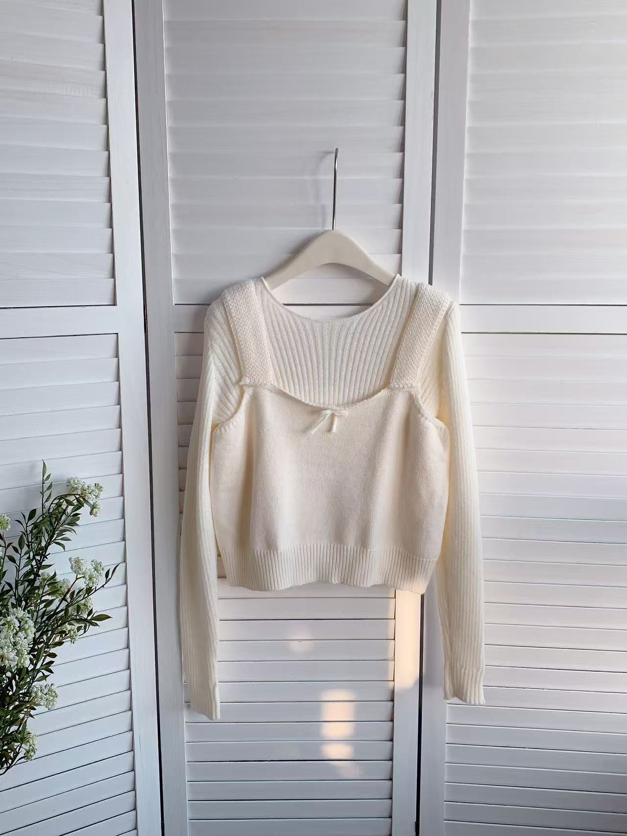 HELLO MILK TEE- 85756 針織套裝