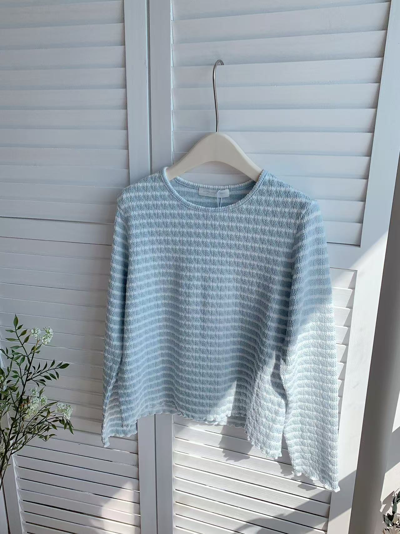 HELLO MILK TEE- 85804 圓領長袖衫