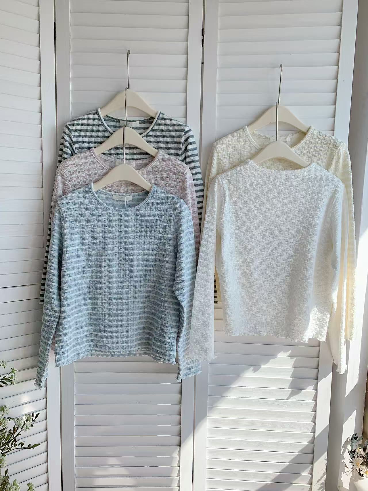 HELLO MILK TEE- 85804 圓領長袖衫