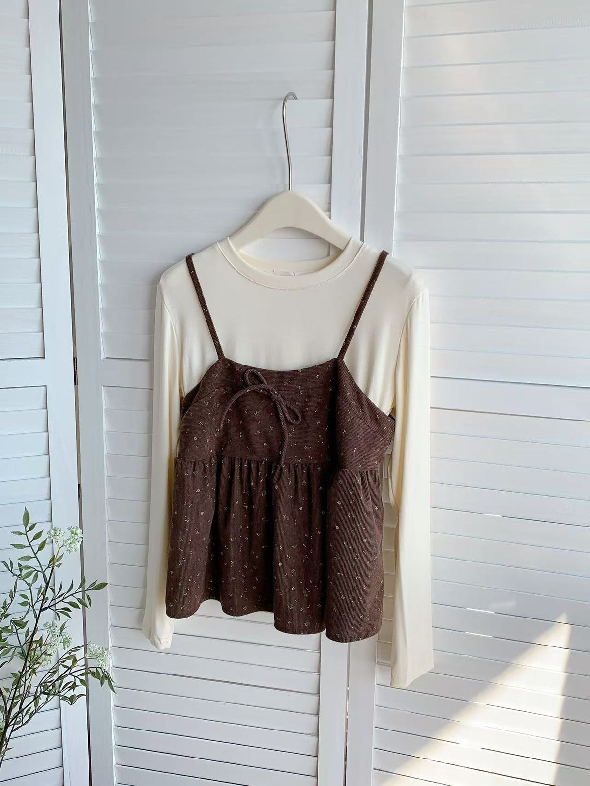 HELLO MILK TEE- 85793 圓領套裝