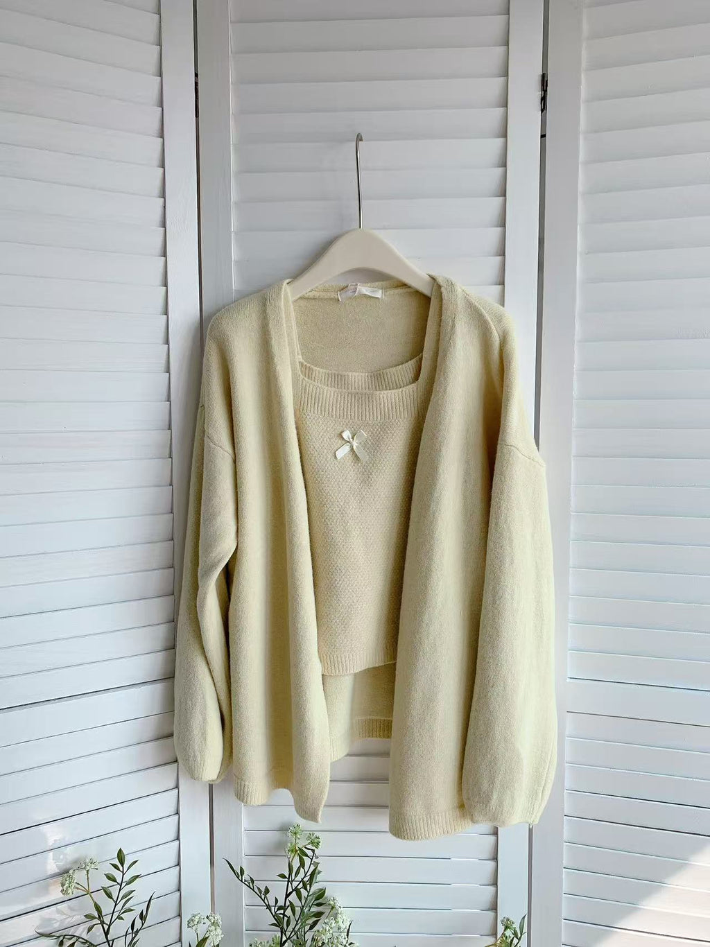 HELLO MILK TEE- 85762 針織套裝