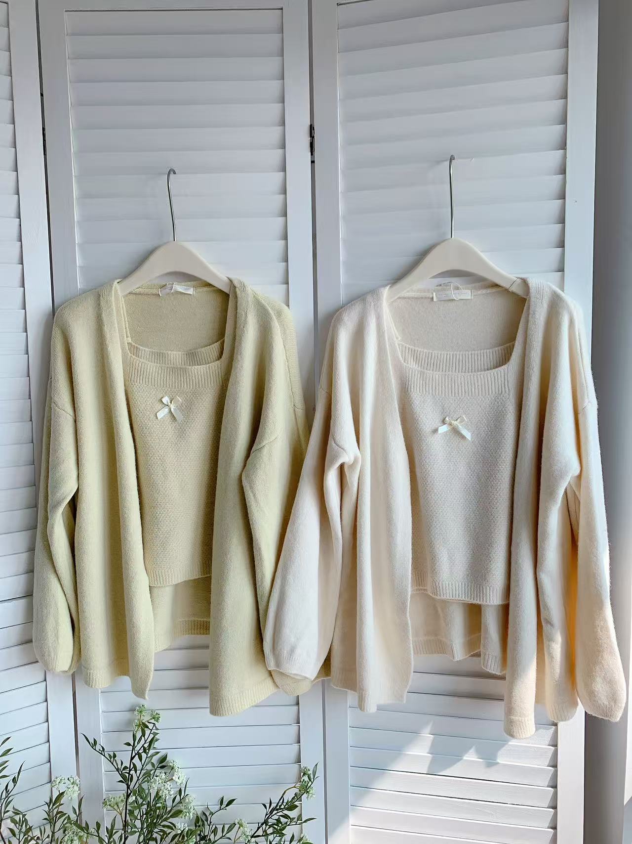 HELLO MILK TEE- 85762 針織套裝