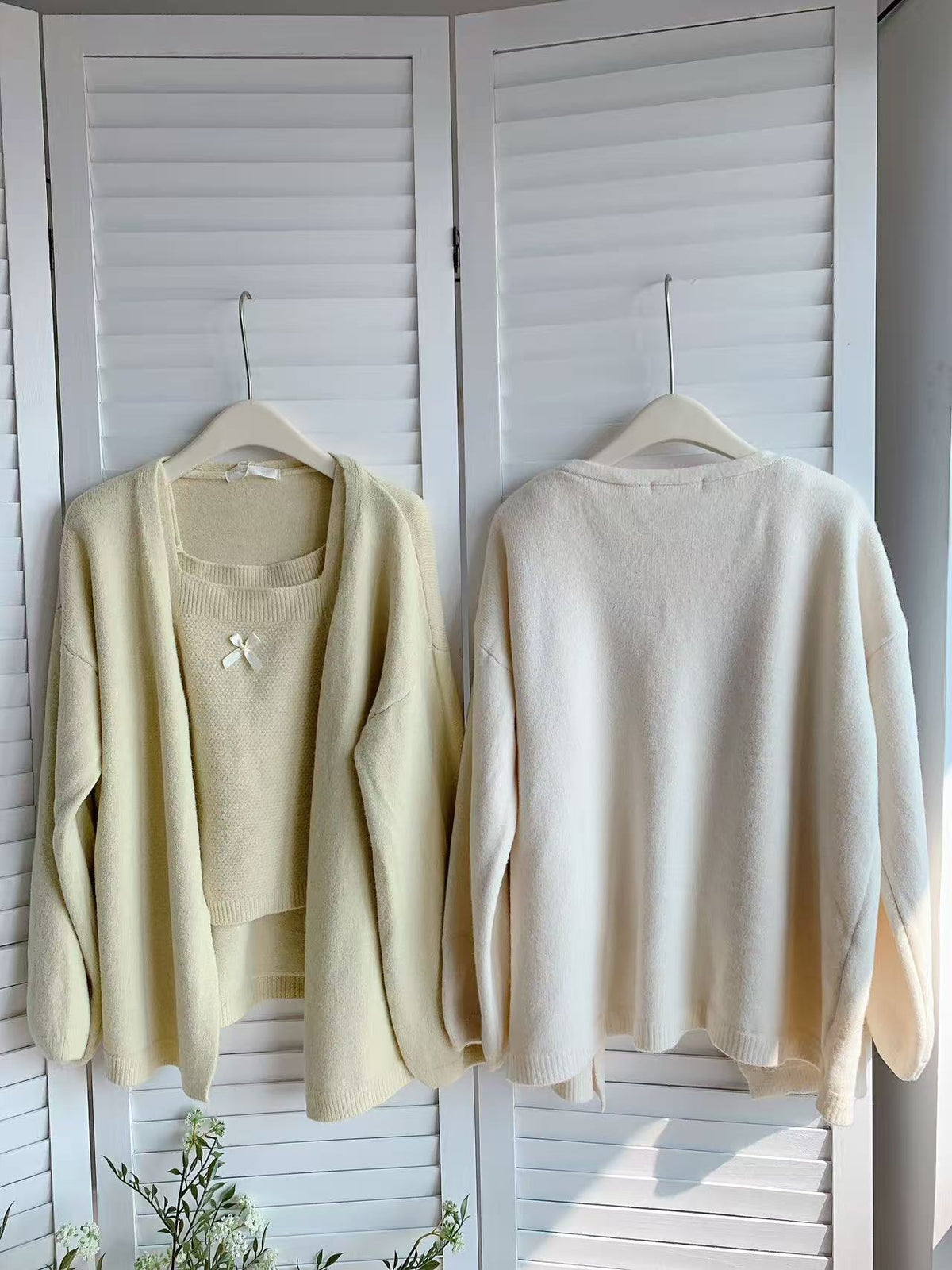 HELLO MILK TEE- 85762 針織套裝