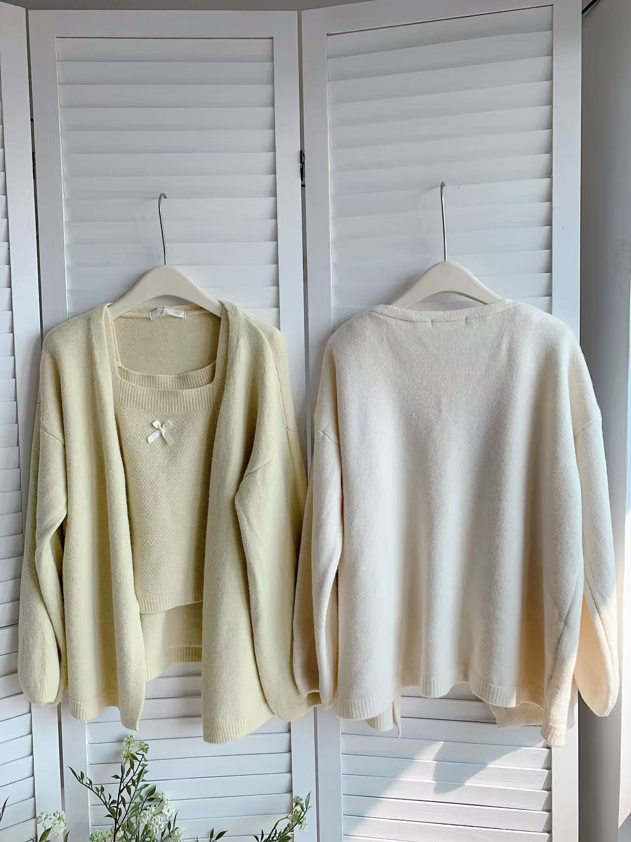 HELLO MILK TEE- 85762 針織套裝