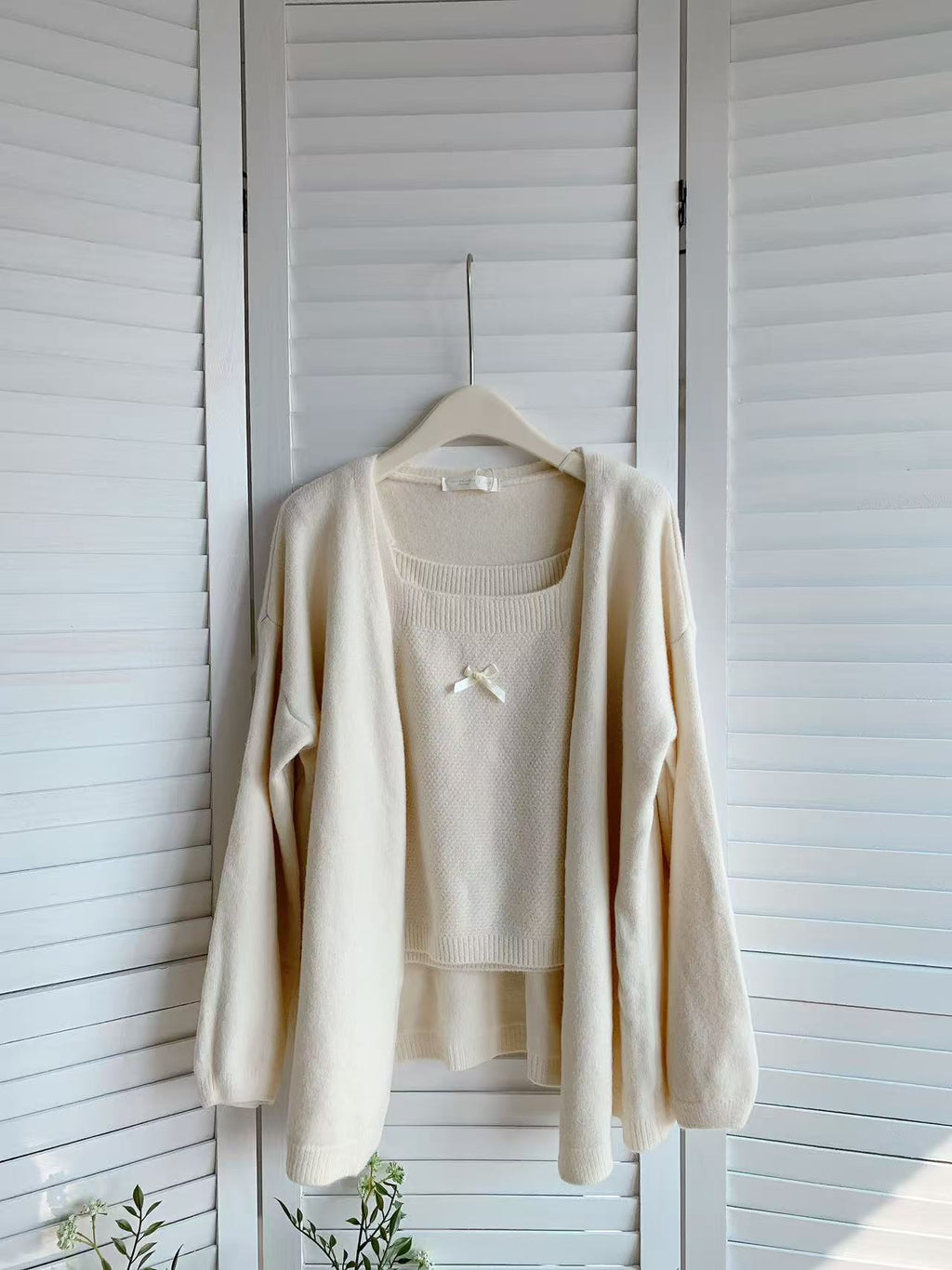 HELLO MILK TEE- 85762 針織套裝