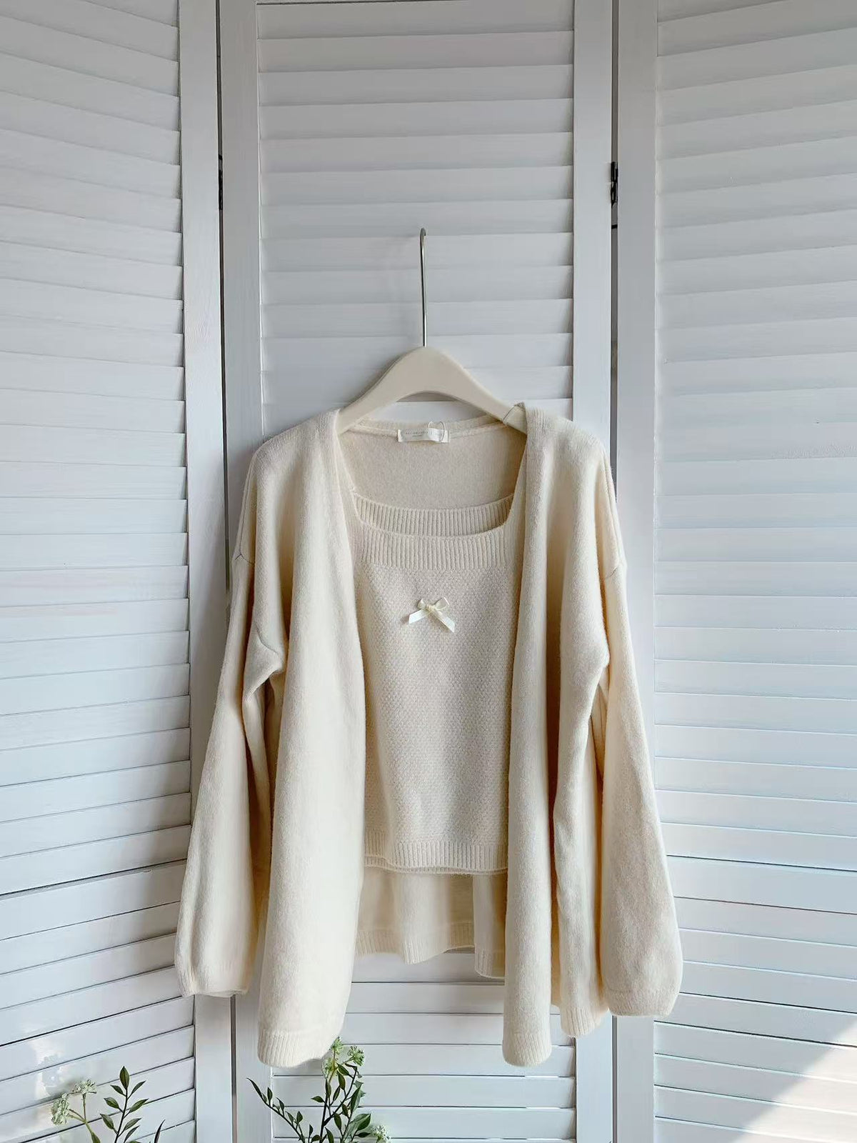 HELLO MILK TEE- 85762 針織套裝