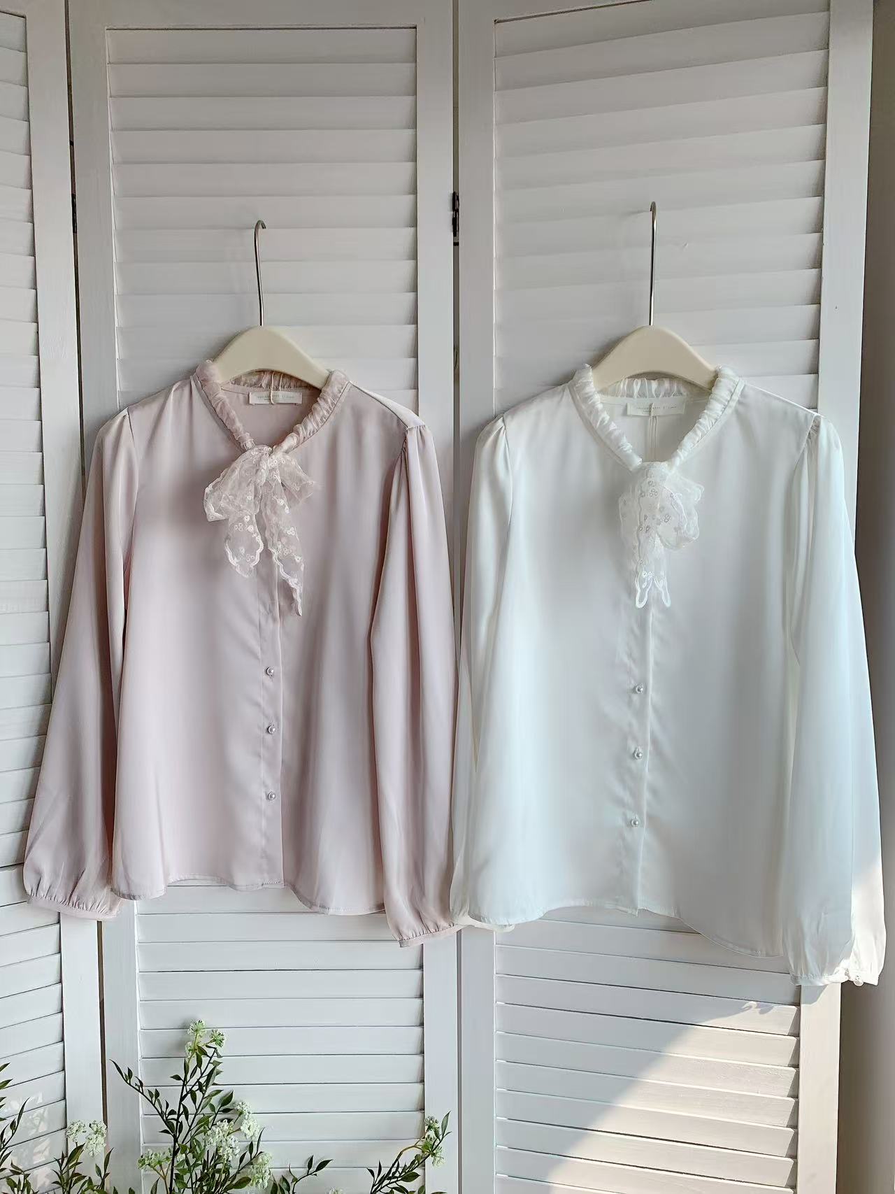 HELLO MILK TEE- 85773 系帶小衫