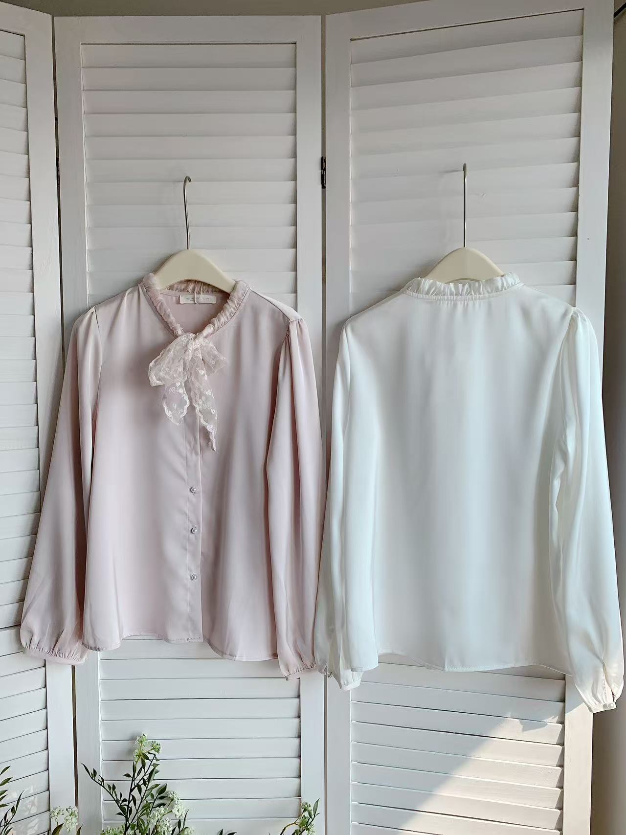 HELLO MILK TEE- 85773 系帶小衫