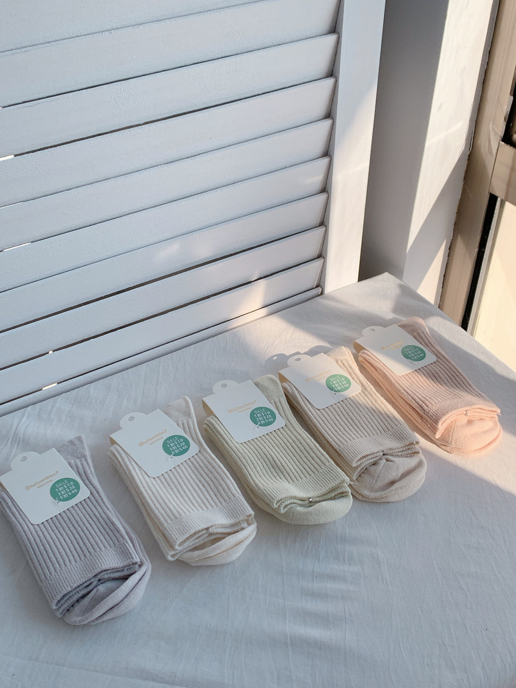 HELLO MILK TEE- AY1049 純棉百搭襪