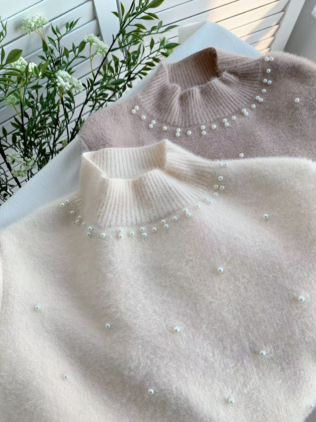 HELLO MILK TEE- 85784 韓系釘珠衫