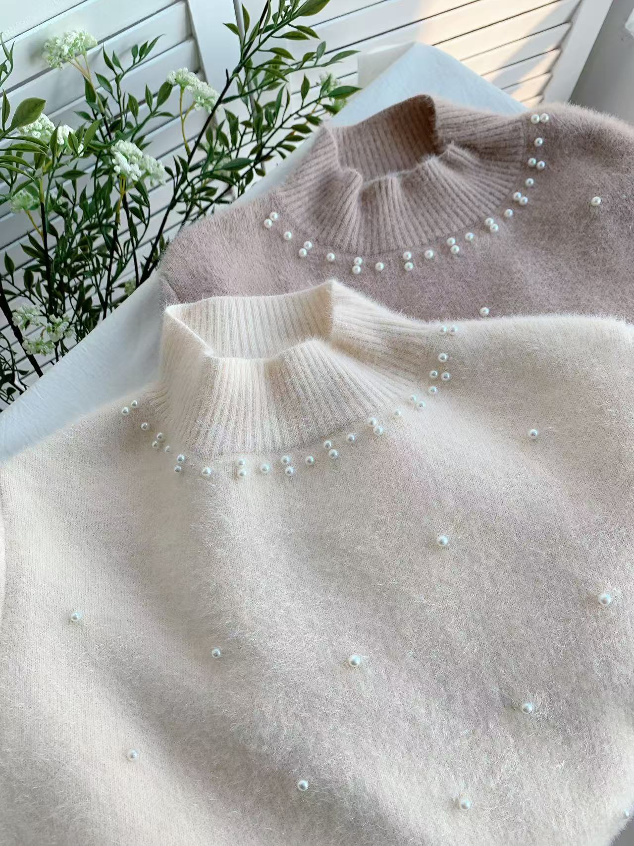 HELLO MILK TEE- 85784 韓系釘珠衫