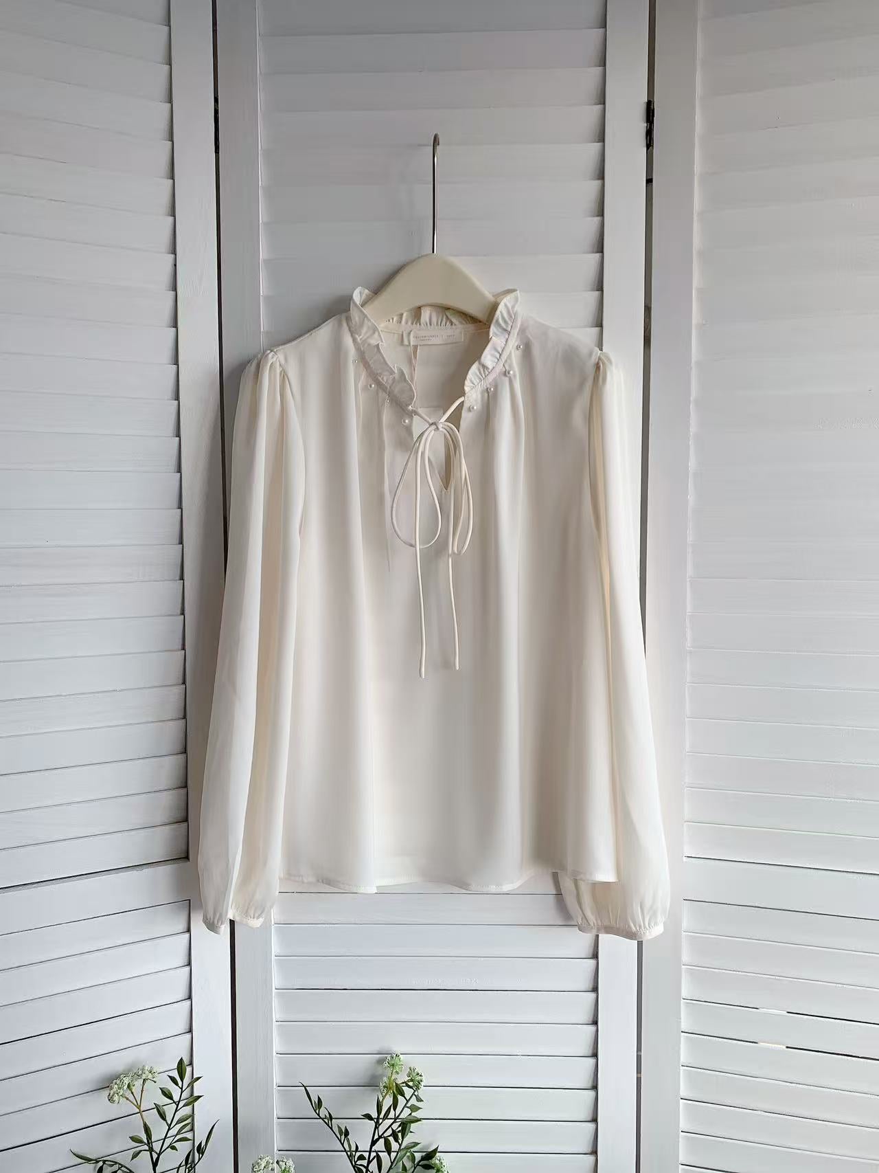 HELLO MILK TEE- 85771 珍珠小衫