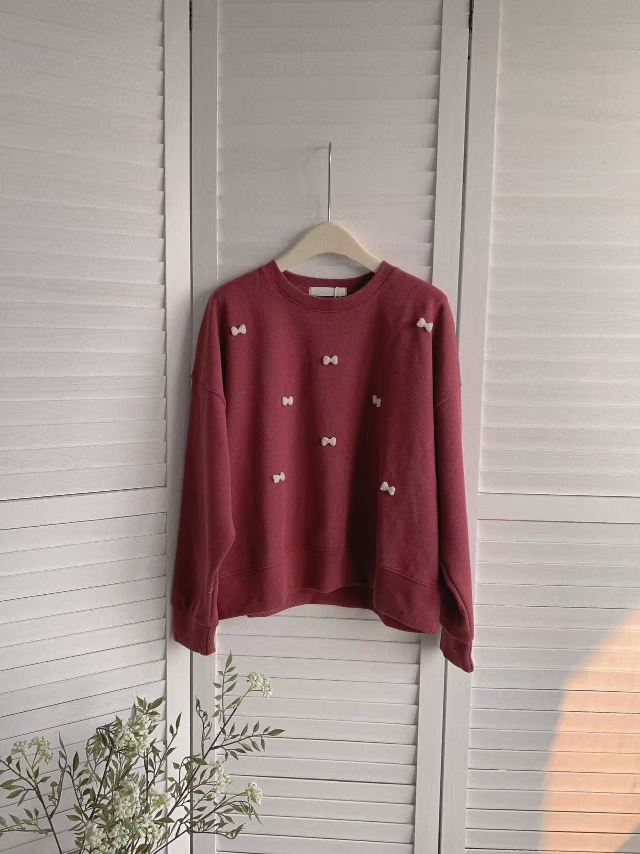 HELLO MILK TEE- 85812 蝴蝶結上衣