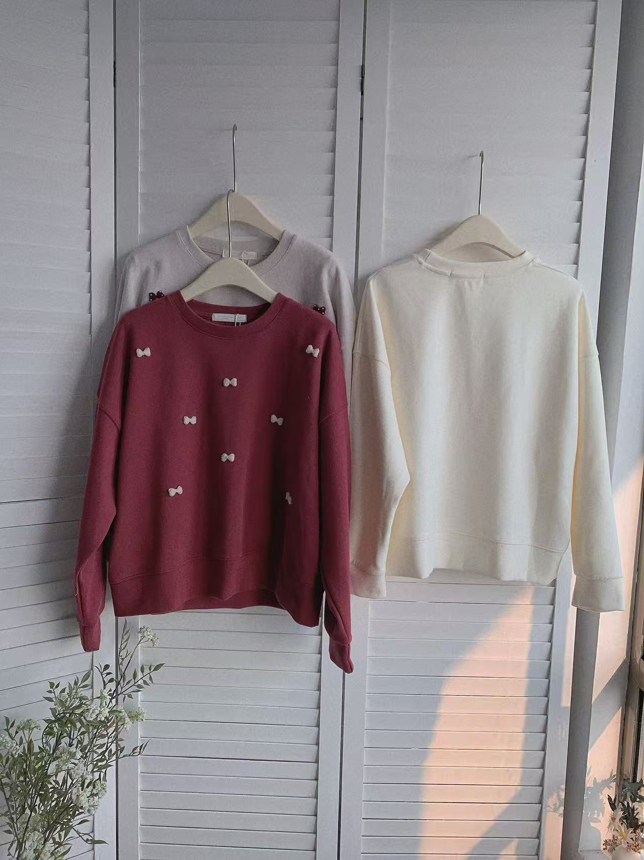 HELLO MILK TEE- 85812 蝴蝶結上衣