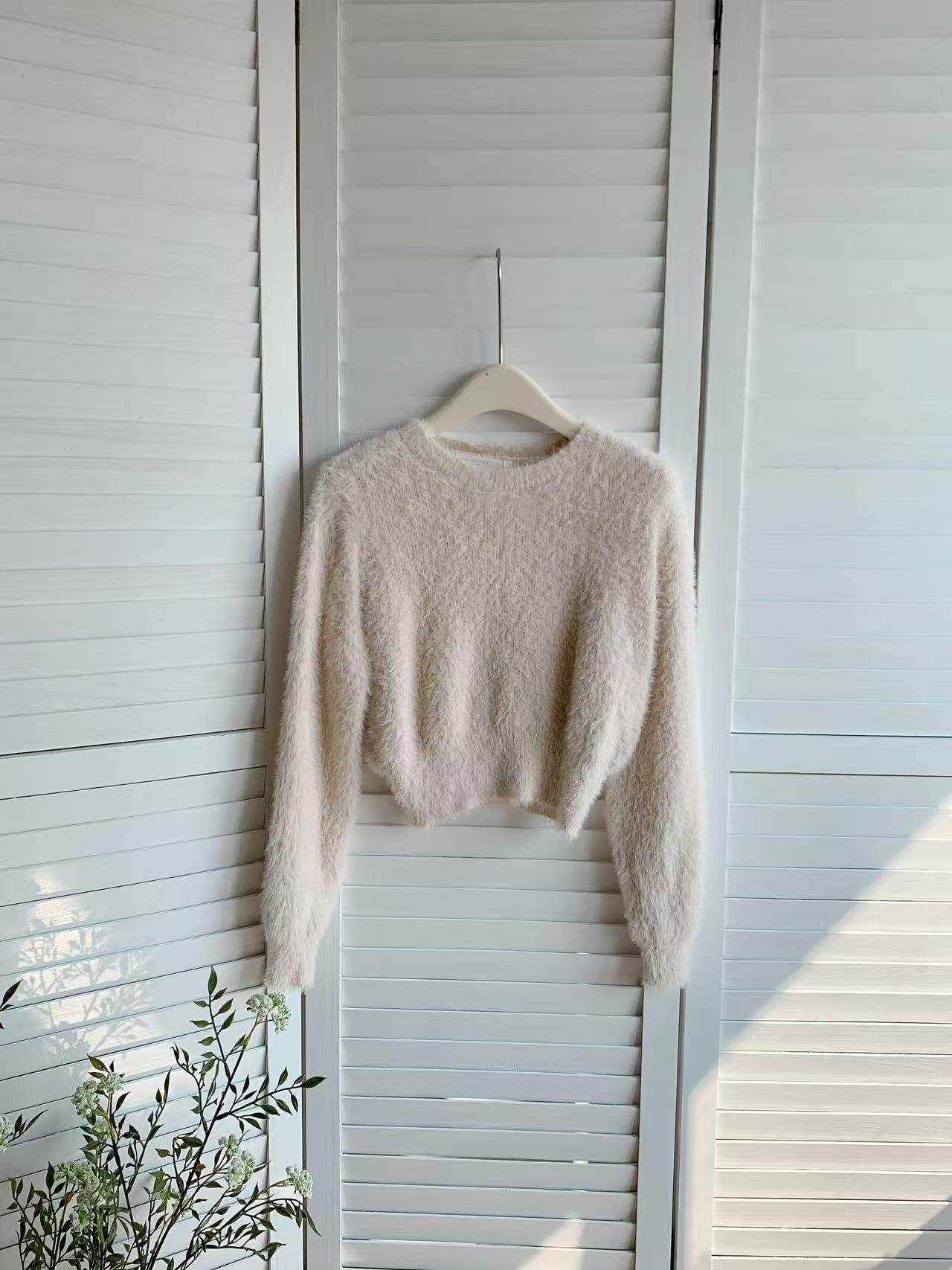 HELLO MILK TEE- 85785 圓領毛絨衫