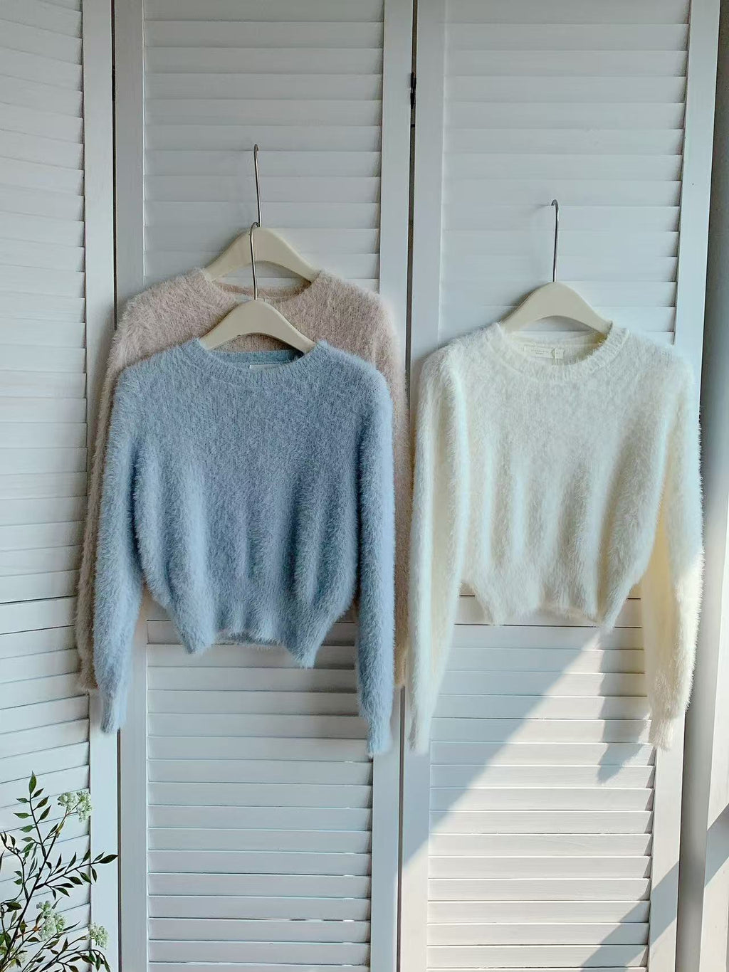 HELLO MILK TEE- 85785 圓領毛絨衫