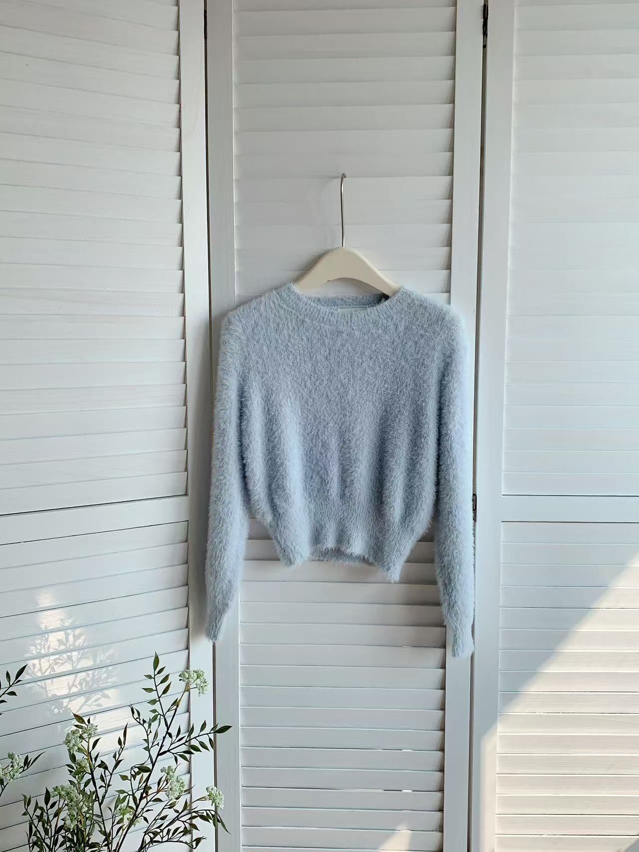 HELLO MILK TEE- 85785 圓領毛絨衫