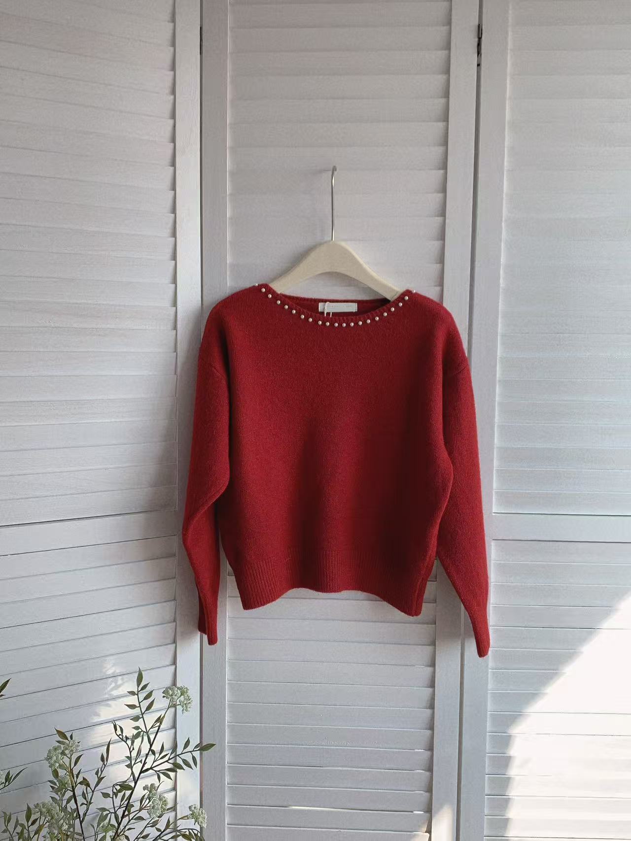 HELLO MILK TEE- 85760 釘珠針織衫