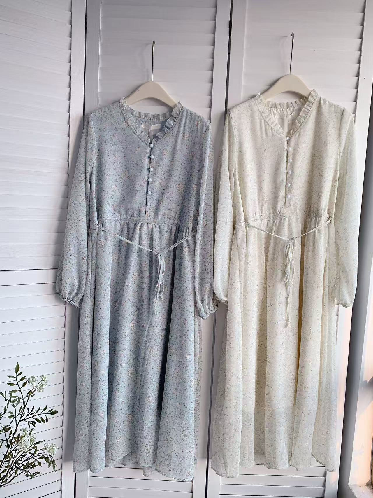 HELLO MILK TEE- 85777 法式碎花裙