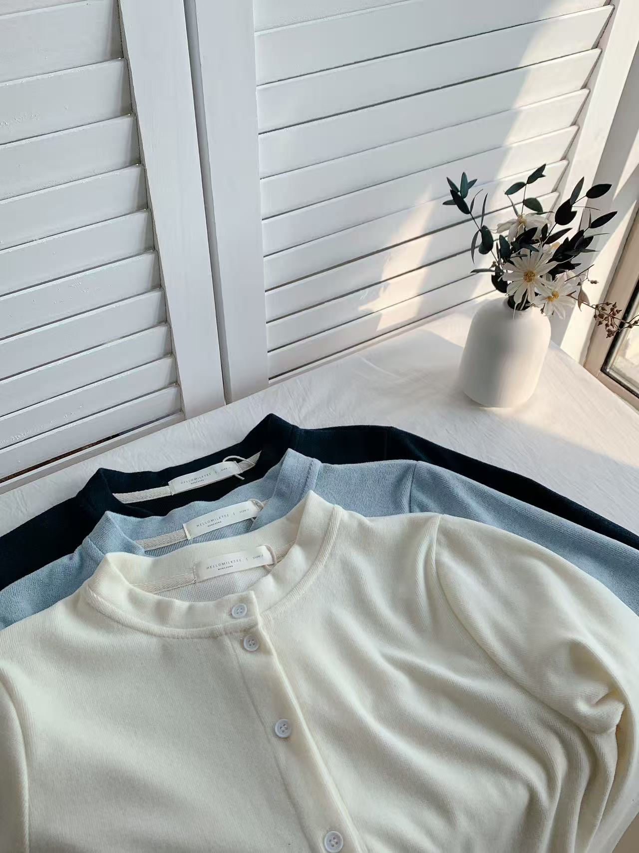 HELLO MILK TEE- 85837 簡約上衣