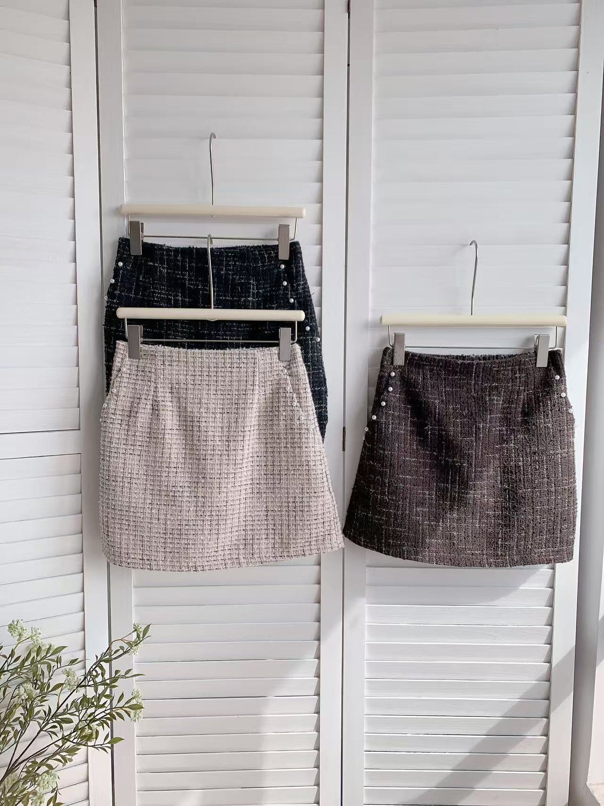 HELLO MILK TEE- 85795 質感短裙