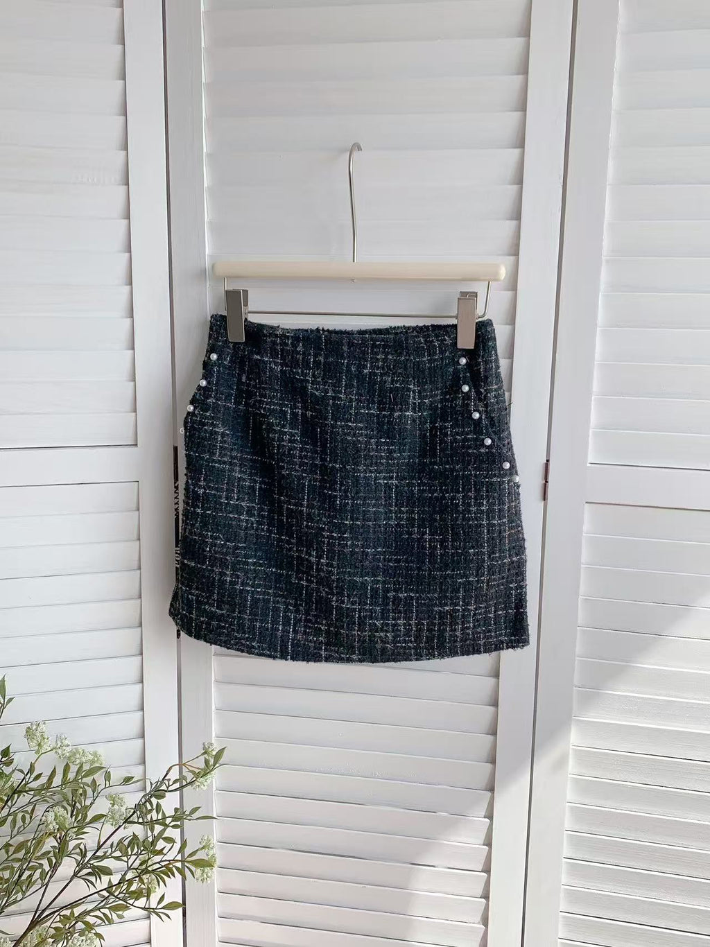 HELLO MILK TEE- 85795 質感短裙