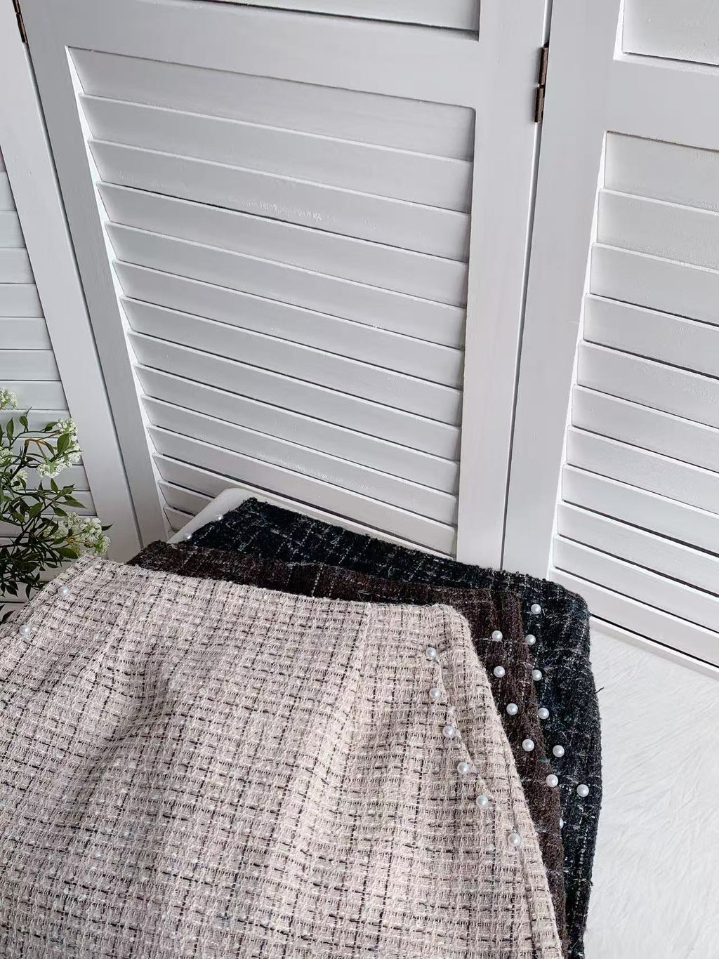 HELLO MILK TEE- 85795 質感短裙