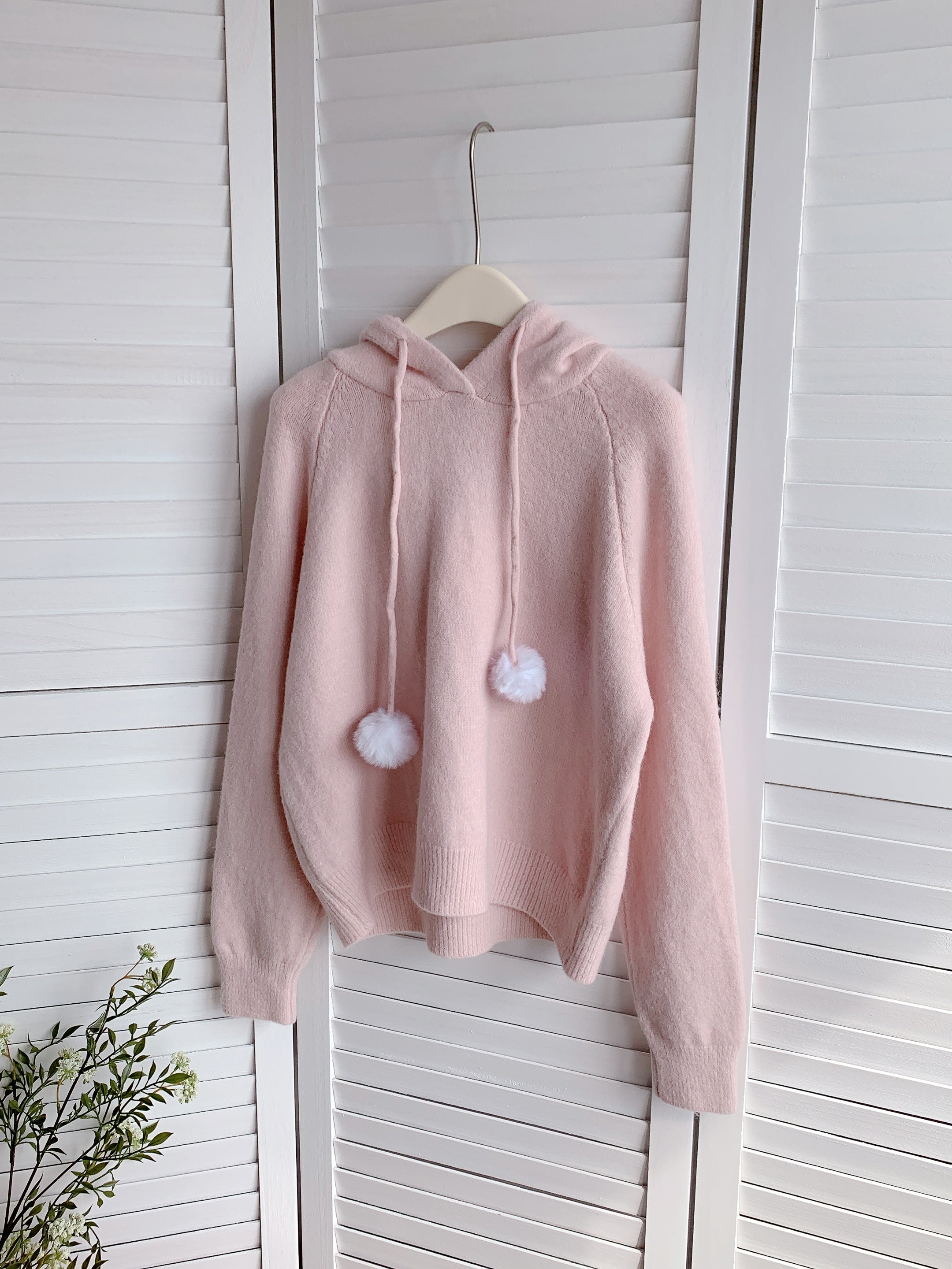 HELLO MILK TEE- 85878 連帽針織衫