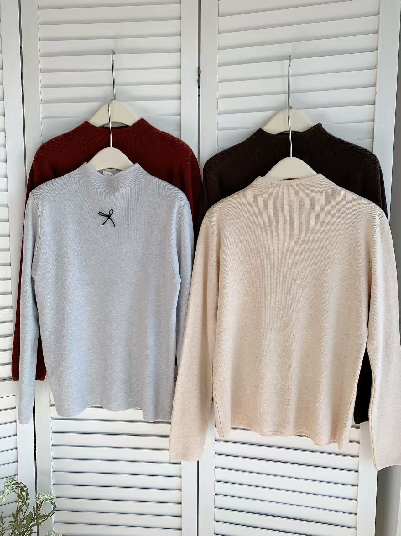 HELLO MILK TEE- 85806 半高領打底