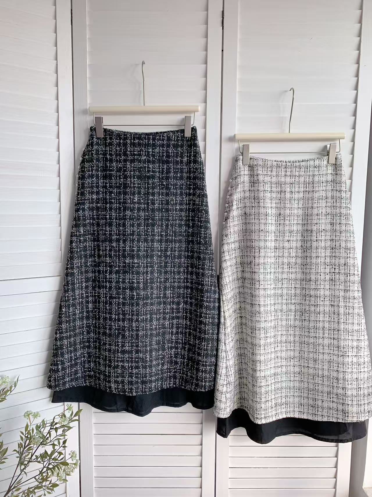 HELLO MILK TEE- 85797 小香風半裙