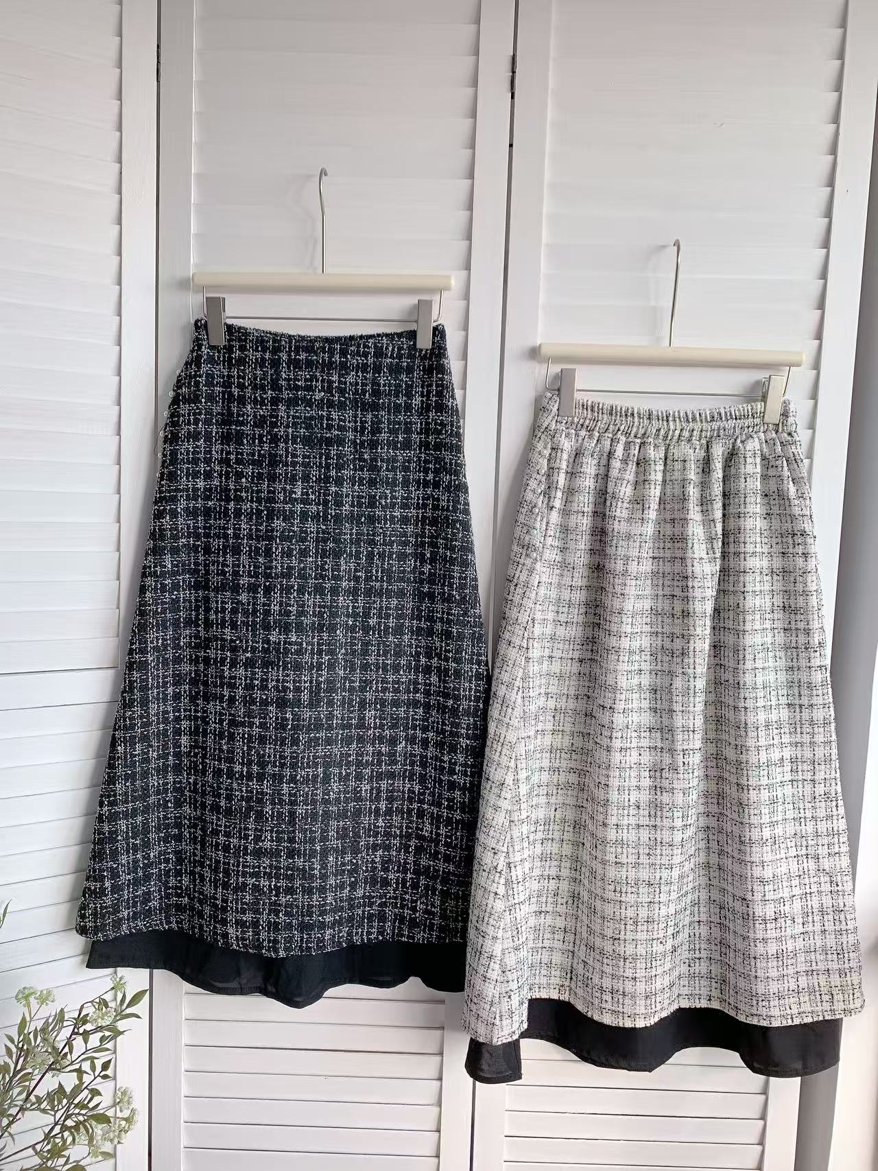 HELLO MILK TEE- 85797 小香風半裙