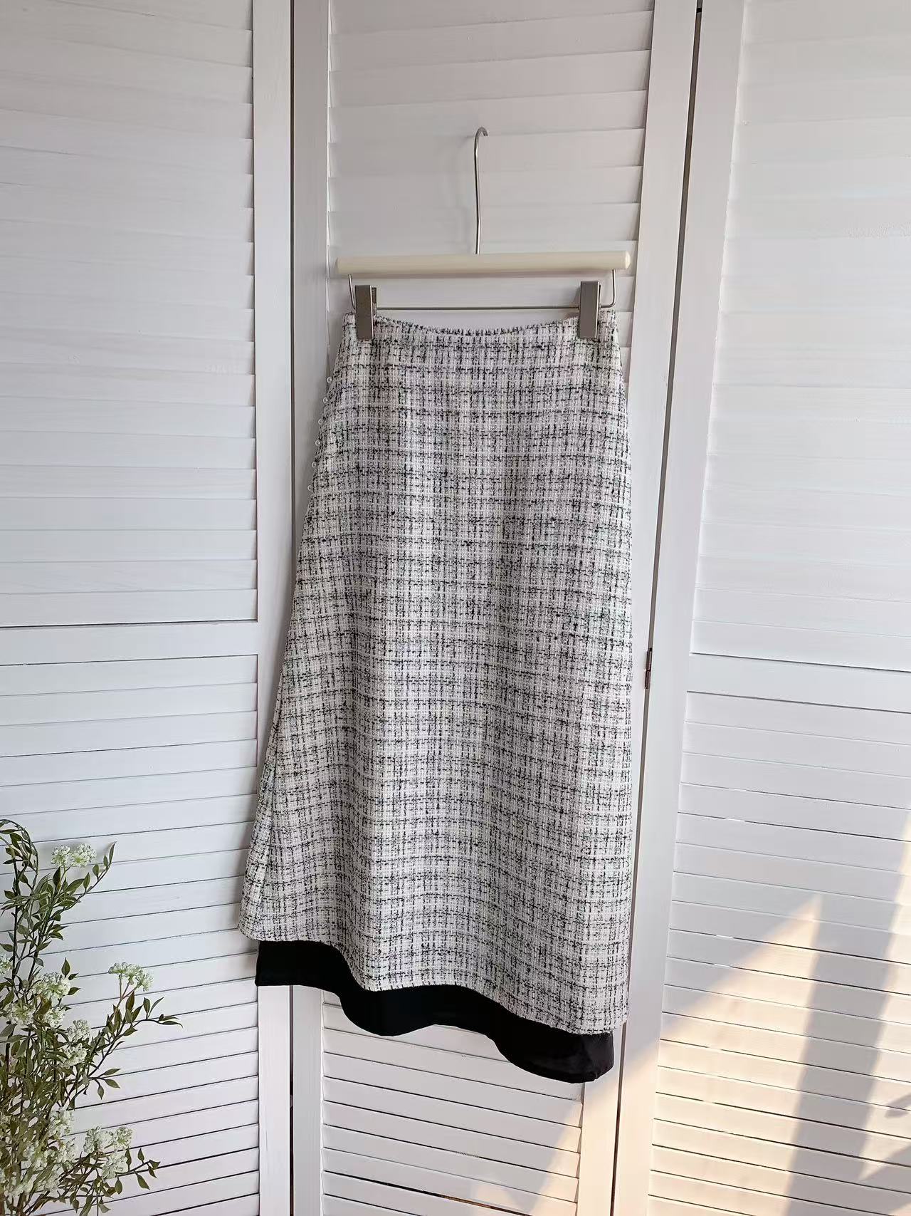 HELLO MILK TEE- 85797 小香風半裙