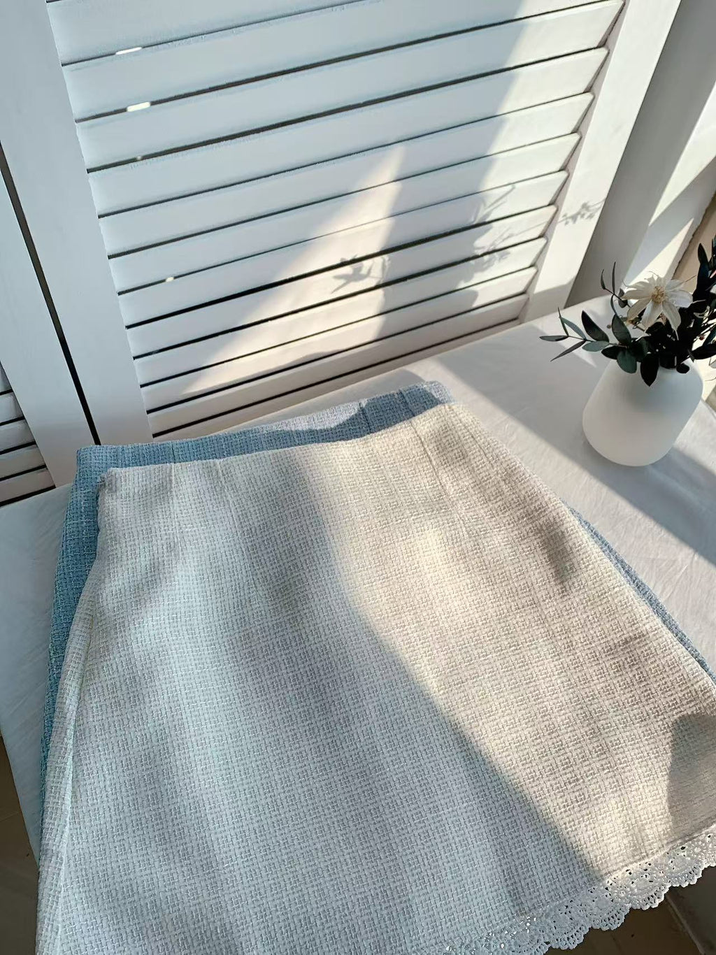 HELLO MILK TEE- 85803 拼接短裙