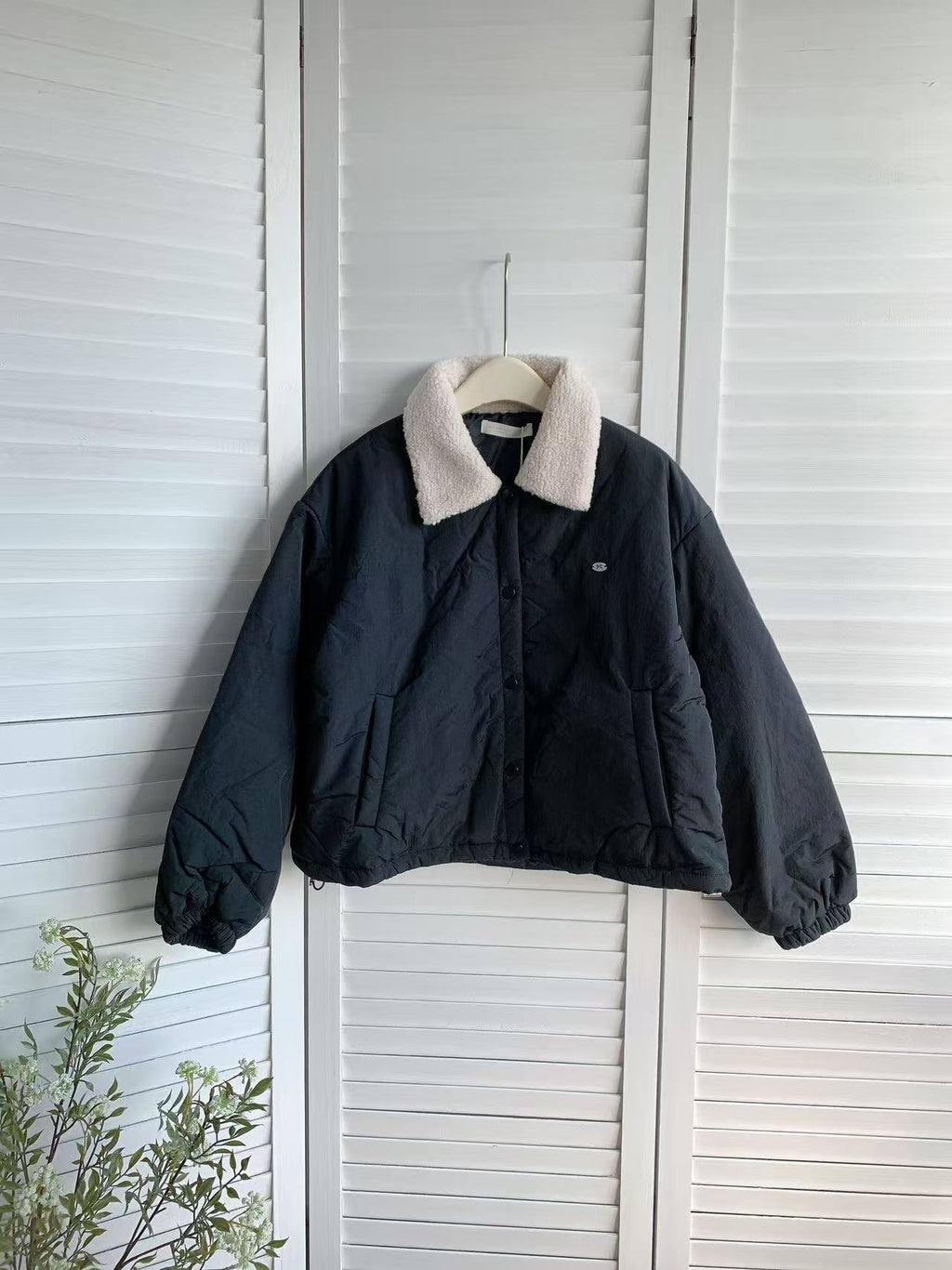 HELLO MILK TEE- 85827 毛領棉服